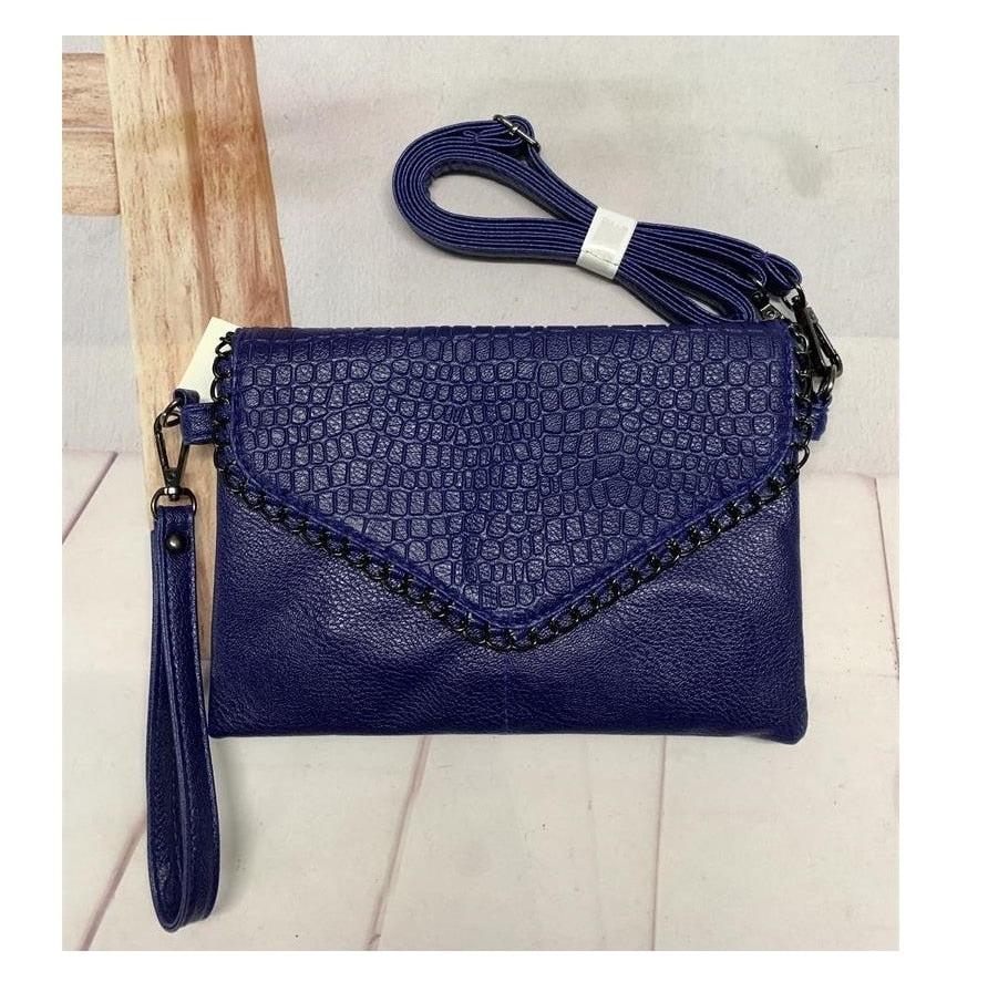 NIGEDU Casual Crossbody Messenger Bag black PU Leather