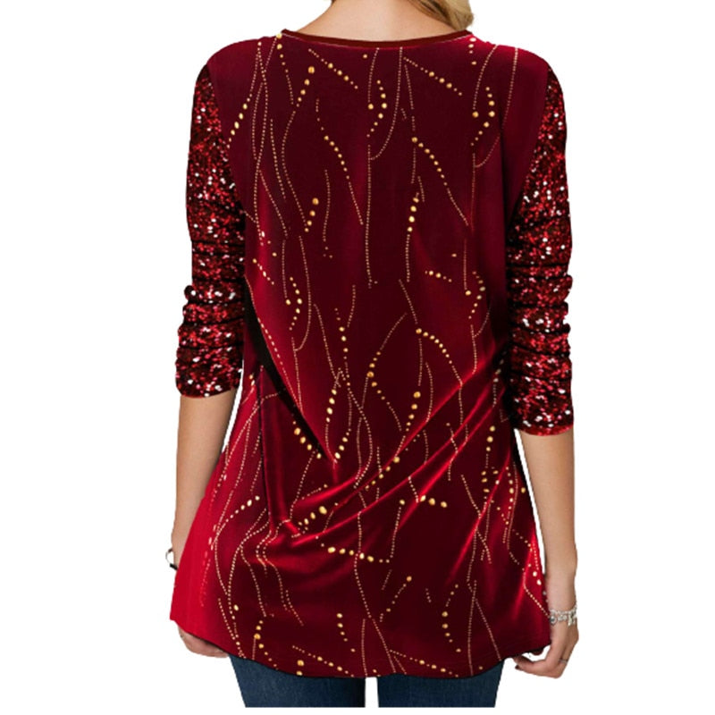 Women Long Sleeve Tops Floral Print