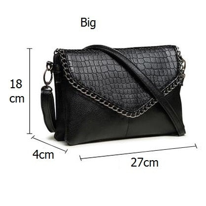 NIGEDU Casual Crossbody Messenger Bag black PU Leather
